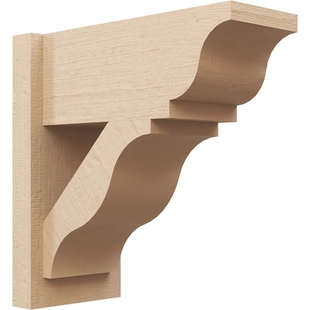 Ekena Millwork 8-in W x 18-in D x 18-in H Funston Trad Rough Cedar Woodgrain TimberThane Outlooker, Primed Tan OUTUR080X18X18FST04RCPR